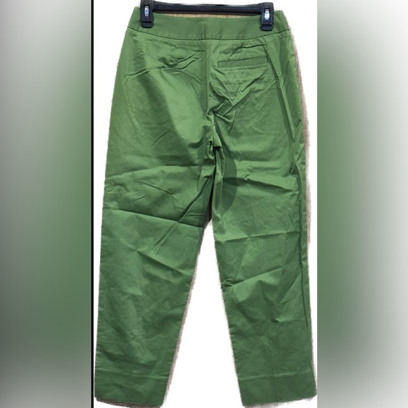 NWT Talbots - green stretch perfect cropped pant size 2 - Picture 2 of 6